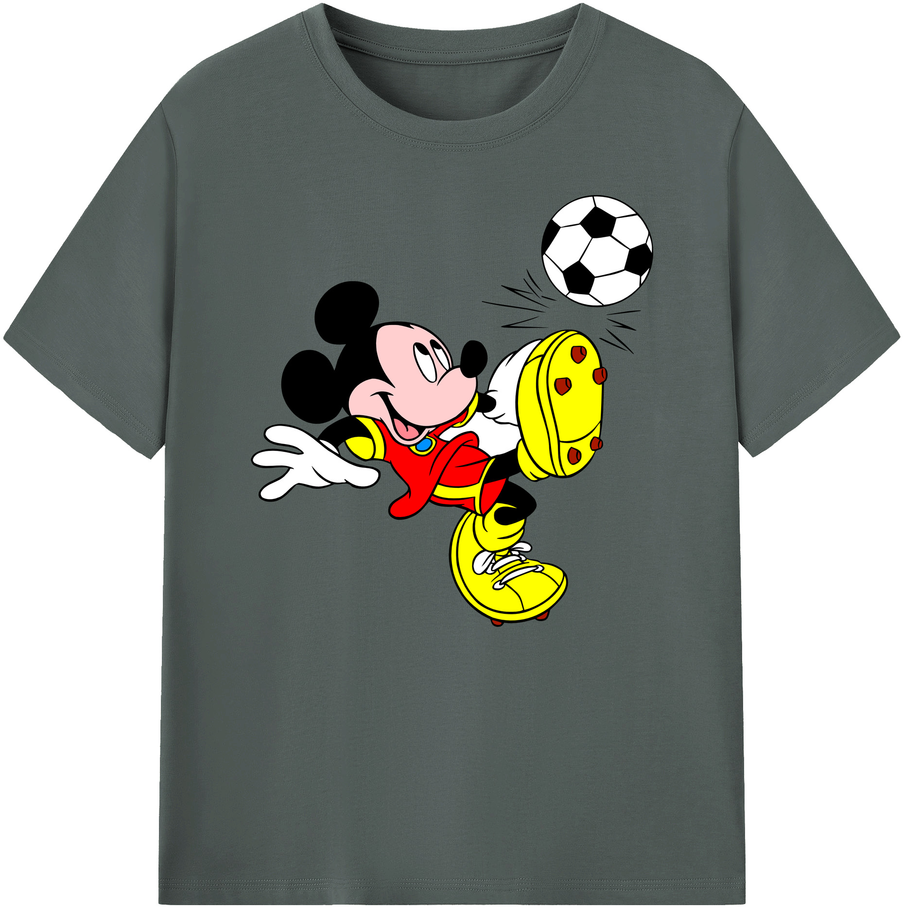 ミッキーマウス Mickey Mouse 綿100％ メンズ半袖Tシャツ｜肌触りやわらか＆通気性